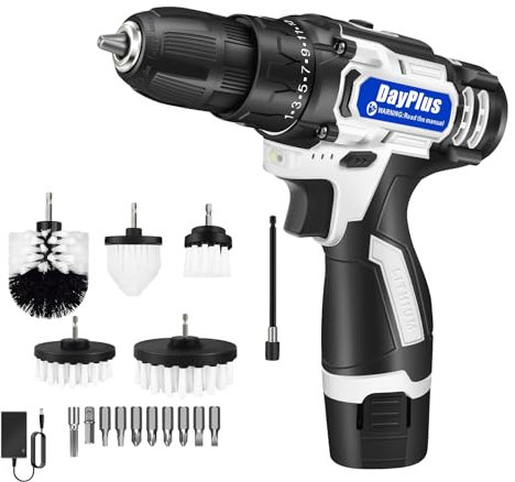 Bürstenaufsatz Bohrmaschine Set, 8 Stück Bürstenaufsatz Akkuschrauber Bürste Drill Brush, Leistungsstarke Bohrbürste Reinigungsbürste für Felgen/Fliesen/Küche/Böden/Auto/Badewanne