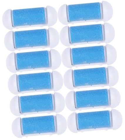 12 Cabezal Gh Azul para Piezas de Repuesto Lima de Pies | Rodillo Curvo Extra Grueso, Elimina Callos y Piel Muerta, Accesorio para Pedicura Eléctrica