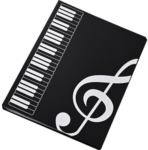 Notenordner, Songdatei, Notenschlüssel, Papieraufbewahrung, Dokumentenhalter, Tasche, Leerer Kunststoff, Konzert- Und Chorordner, A4, 40 Seiten, Für Musiker Und Bands