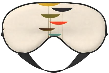 Schlafmaske aus der Mitte des Jahrhunderts, moderner Druck, Schlafmaske, Nacht-Augenbinde, weicher Augenschutz für Damen und Herren, für Reisen, Nickerchen, Meditation