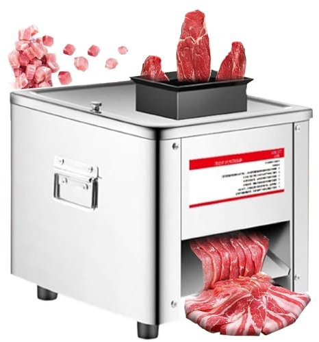 Cortadora De Carne En Rodajas, Cortadora De Carne Comercial, Corte En Rodajas De 330 Lb/H, MáQuina Cortadora Y Peladora EléCtrica De Acero Inoxidable De 850W Para DoméStico,2.5mm