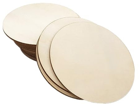 KONTONTY 20pcs DIY Wooden Slices Graffiti Craft Blanks Round Unfinished Wood Chips for Hand Painting Boys and Girls Art Projects