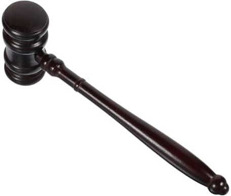KONTONTY Marteau de Vente aux Enchères en Bois Café Design Simple Marteau Pratique Son Clair et Fort pour Juges et Présidents de Club