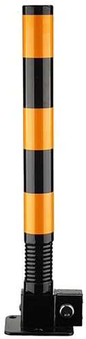 LHXLSH Sicherheitspoller, Absperrpfosten, Parkplatzsperre Pfosten, Sicherheitspoller Aus Metall, Robust Standfuß Sperrpfosten, Für Einfahrten/Parkplätze/Sensible Bereiche(Black-1pcs)