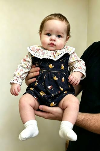 Anano 60cm Realistische Reborn Baby-Puppe Mädchen - Wie EIN Echtes Neugeborenes! - Lebensechtes Silikon-Baby Für Sammler & Eltern