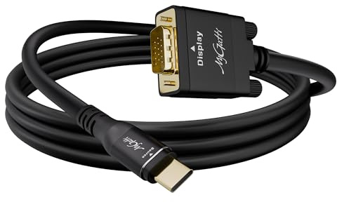 Mygatti USB C auf VGA Kabel 2M, USB Typ C Stecker zu VGA Stecker Adapterkabel 1080p， kompatibel mit iPhone 17/16/15 Series, MacBook Pro/Air, iPad Pro, iMac, Galaxy S24, XPS, Surface Book 3 usw.