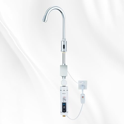 Electric Heating Faucet, Instant Hot Automatic Hand Washer with Digital Display, Induction Sensor, Anti-Dry Burning Design, Water and Electricity Separation