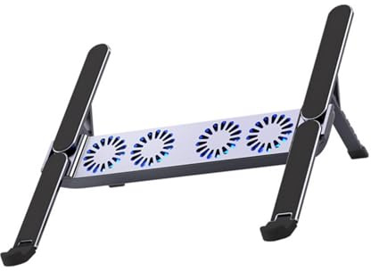 KieTeiiK Raffreddatori Portatili Portatili Angolazione Multipla Supporto per Tablet Pieghevole con Ventola Raffreddamento Silenziosa Dispositivi da 10-17 Pollici Supporto Tablet Pieghevole con