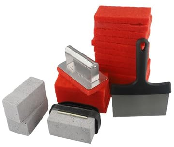 VRTYVEYBB Grill-Reinigungsset für 26-teilig, robustes Grillreiniger-Set mit Garten- und Heimtextilien-Zubehör