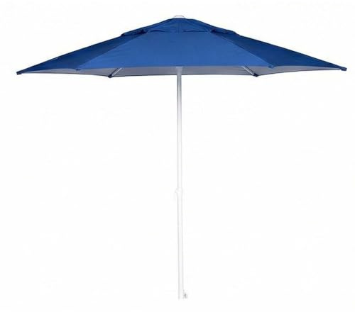 Ombrellone da Spiaggia Giardino Antivento grande Diametro 240 cm con Trivella Integrata e Airvent Struttura in Acciaio Rinforzato a 6 Stecche Tessuto Poliestere Alta Qualità Sacca Inclusa (Blu)