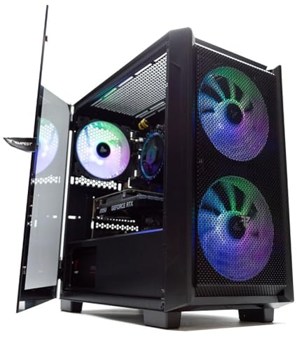 PcCom Lite Gaming PC Sobremesa AMD Ryzen 5 5500, 16GB RAM, 1TB SSD, RTX 3050 6GB, WiFi, Windows 11 Home, Ordenador Gaming Negro