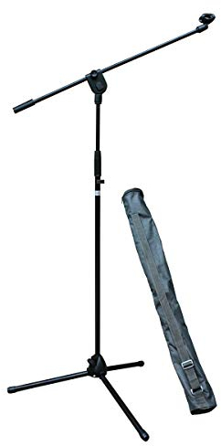 E-Lektron EMS01 Mikrofonständer Mikrofon Stativ mit Galgen/Mikrofonklemme/Tasche