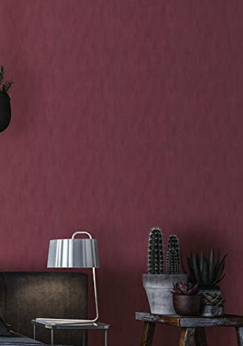marburg Papier Peint rouge uni moderne calme et rouge Papier Peint intissé pour salon chambre à coucher made in Germany 10,05 m x 0,53m