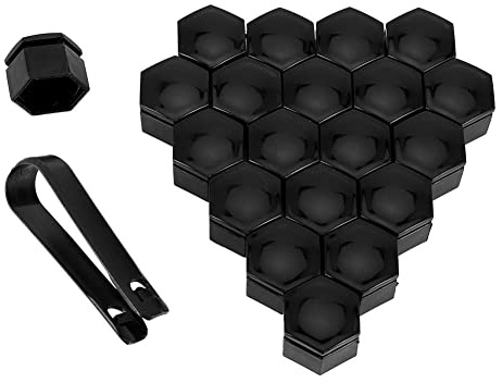 FüR V W Polo V 6R Golf 6 VI Passat 20pcs Radschraubenkappen Radmuttern Radbolzen Kappen Kunststoff Radschrauben Abdeckung Radmutterkappe Mit Entfernung Werkzeug Set