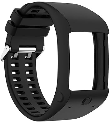 INF Pulsera para Polar M600 Negro Silicona Running Relojes Sport Band para Hombres Mujeres