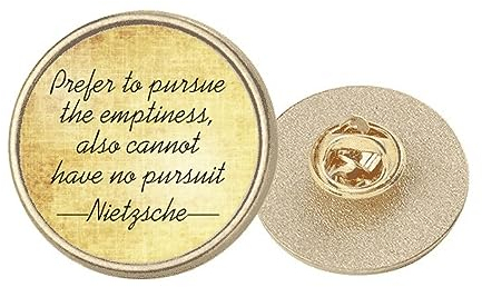 Pursuit Insist Enrich Art Deco Brosche, rund, Metall, goldfarben, M, Metall