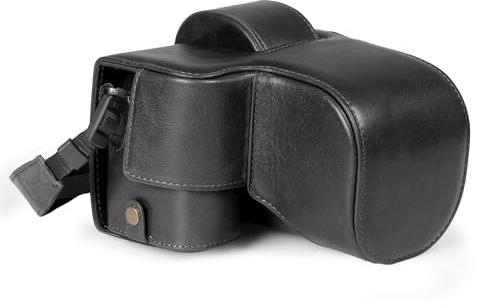 MegaGear Kameratasche aus echtem Leder für Fujifilm X-S20 (18–55 mm) – stilvolle und schützende Digitalfotografie-Tasche