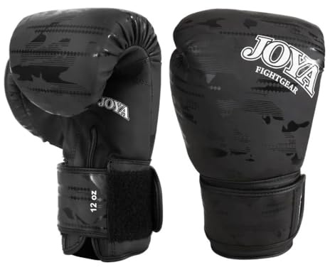 JOYA Kickbox handskar Camo V2 – svart 25 ml – tillverkade av högkvalitativt konstläder – kampsport sparring handskar – Muay Thai kickboxning – boxningshandskar – punchinghandskar Joya Fight Gear