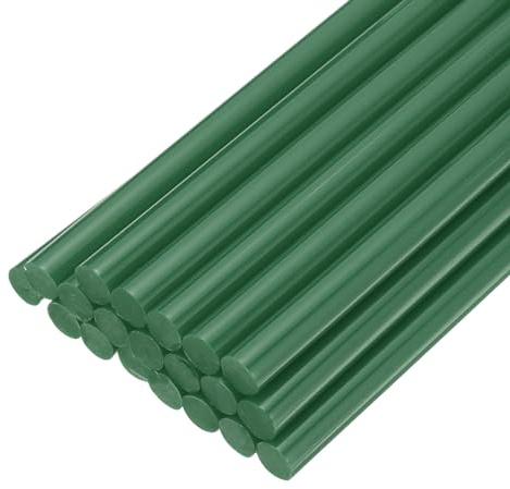 QUARKZMAN 20 Stück Heißklebesticks 7mm x 200mm Heißklebepistole Sticks Dunkelgrün, Glue Stick Heißkleber Klebesticks Heißklebestifte Klebestifte Bastelklebestifte für DIY Reparieren