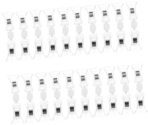 DIYEAH 20stücke Preiszeichen Clips Transparente Doppelseitige Werbeclips Für Supermärkte Und Geschäfte Anzeigen Von Preisen Und Informationen