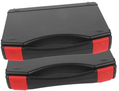 HOMSFOU 2 Stück Kunststoff Werkzeugboxen Tragbarer Werkzeugkasten Kleiner Handwerkzeugkoffer Stoßfest Kompakt Für Outdoor Und Reise