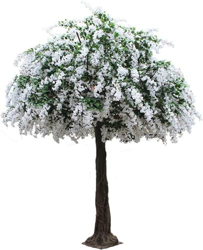 CAFIEDR Artificial Azalea Trees Simulation Rhododendron Tree Cherry Blossom Trees Fake Foliage Flowers Trees Fake Greenery Decor Interior Decoration Shopping Mall Landscape,1.5m/4.9FT
