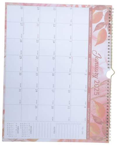Operitacx Spiralgebundener Wandkalender Mit Floralen Designs Praktischer Hängekalender Für Und Zuhause Für Tägliche Planung Und Persönliche Anpassungen