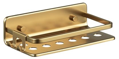 TATAY Duschablage Aluminium mit Schrauben Rechteckige Form für den Alltag | Duschablage Badezimmer | 10x5,5x20 cm | Ohne Bohren | Effizienter Wasserablauf | Schrauben und Quick Fix Befestigungssystem
