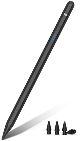 Pencil 1. Generation für iPad (2018-2026), mit 20 Mins USB-C Schnellladeleistung, Neigung & Palm Rejection, Stift für iPad 6-10/A16, Pro M4/M5/11,12.9, Mini 5-7, Air 3-5/M2/M3/M4 (Schwarz)