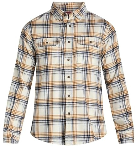 Vasego Men’s Flannel Shirt, Long Sleeve Regular Fit Cotton Lumberjack Shirt with Button-Down Pockets – Classic, Soft, and Comfortable Plaid Shirt for Everyday Wear