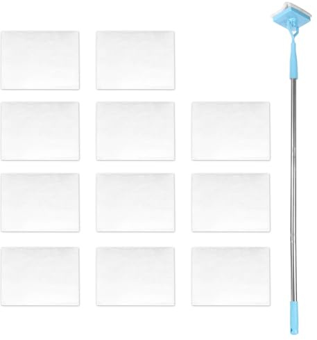Yicotira Reusable Pad Refills Compatible with Baseboard Buddy Cleaner Tool | Microfiber Replacement Cleaning Pads for Wet & Dry Use, Mop Pad Refills for Baseboards, 10 Pack (Mop NOT included)