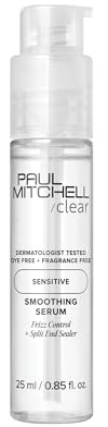 Paul Mitchell Clear Smoothing Serum, Blowout Primer, Fragrance Free, For Sensitive Scalp + Skin, 0.85 fl oz