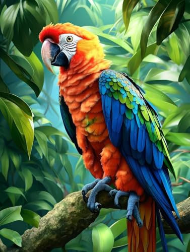 Malen Nach Zahlen Tier Malen Nach Zahlen Erwachsene mit Rahmen Vogel Paint by Numbers Mit 3 - Pinseln und Acrylfarbe Kreativ Set für Erwachsene Anfänger, Home Haus Deko Geschenke 100x135cm -a30T