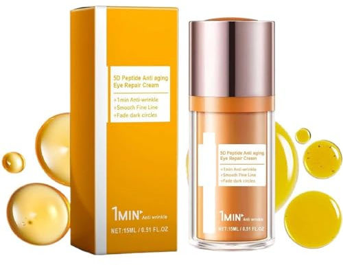 Papa Feel crema de ojos, Papa Feel 5D péptidos antienvejecimiento crema reparadora de ojos, suero de con péptidos y niacinamida, suaviza las líneas finas, apto para cualquier tipo de piel (1pcs)