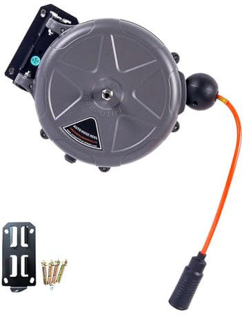 Automatic Retractable Hose Reel Car Wash Tool Garden Irrigation Water Tube Rack Water Pipe Roller Locking Water Drum Car Repair Hose Reel