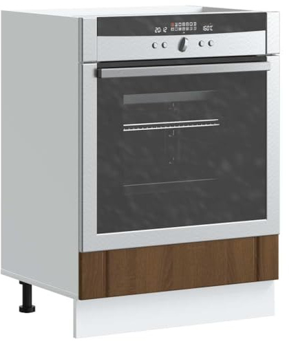 Tomostar Armoire à Four, Meuble pour Four Meuble Bas de Cuisine Lucca chêne Marron Bois d'ingénierie 60x46x81,5 cm