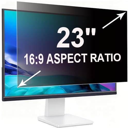 ruord Sichtschutzfolie für 23 Zoll 16:9 (51x28.7cm) Monitor | Blaulichtfilter & Blendschutz,Abnehmbar Blickschutzfolie,PC Blickschutzfilter für flache und gekrümmte Bildschirme geeignet