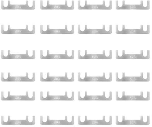 24pcs 80A Bande de Fusible Lame Fusible Fusibles Plat pour Voiture Camping-Car Camion Moto Véhicule 32V Accessoire Remplacement Protection Électrique Automobile