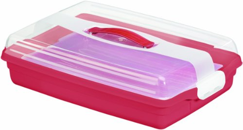 Curver Kuchenbox, Rechteckig, Transparent/Rot, Simplistisch, 1 Count, Spülmaschinenfest