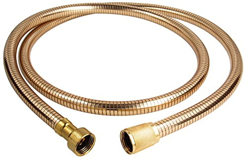tecuro 1,50 m Brauseschlauch goldoptik, 1/2 Rändelmutter x 1/2 Konusmutter, verdrehsicher - 63120