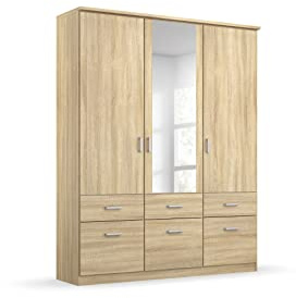 Rauch Möbel Bremen, Kleiderschrank, Farbe Eiche Sonoma, Breite 136 cm