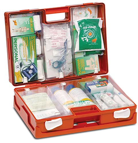 Cassetta pronto soccorso aziendale completa, conforme D.M. 388 e D.L. 81, Allegato 1, contenuto maggiorato