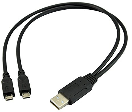 UCEC Dual Micro USB Splitter Charge Cable | Power up to Two Micro USB Devices At Once From a Single USB Port