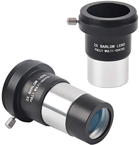 Solomark 2X beschichtet Barlowlinse/Kamera T-Adapter für 1.25 Teleskope Okular - akzeptieren 31,7mm Filter