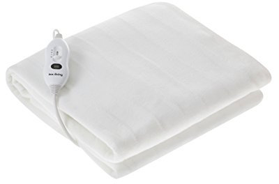 Coperta Elettrica Termica Innoliving, INN-767 Scaldaletto in Materiale Sintetico, Bianco, a Una Piazza E Mezza, 150x122x8 cm