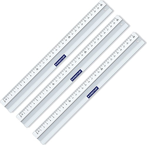 3 Stück Staedtler 563 Lineal Metall (30cm)