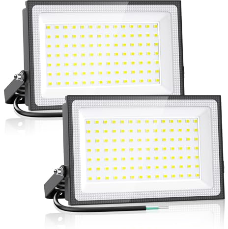 Onforu 120W LED Flood Light Outdoor, 12000LM Security Lights, IP66 Waterproof Outdoor LED Lights, 6500K Daylight White Floodlight for Garage Yard Garden Stadium Playground Arena(2 Pack)