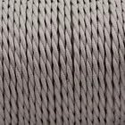 10 Metres - Grey 2 Core Twisted Vintage Retro Italian Braided Fabric Lighting Cable | Woven Silk Rayon | Flexible Wire Cord | Pendants - Table Lamps - Floor Lighting | UK & European Approved Standards