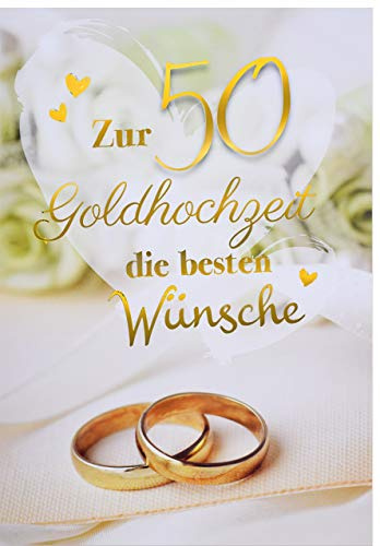 COLIBEN A4 XXL Glückwunschkarte zur Goldenen Hochzeit