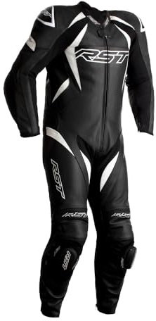 RST Tractech Evo 4 CE Black White Mens Leather Suit UK 46